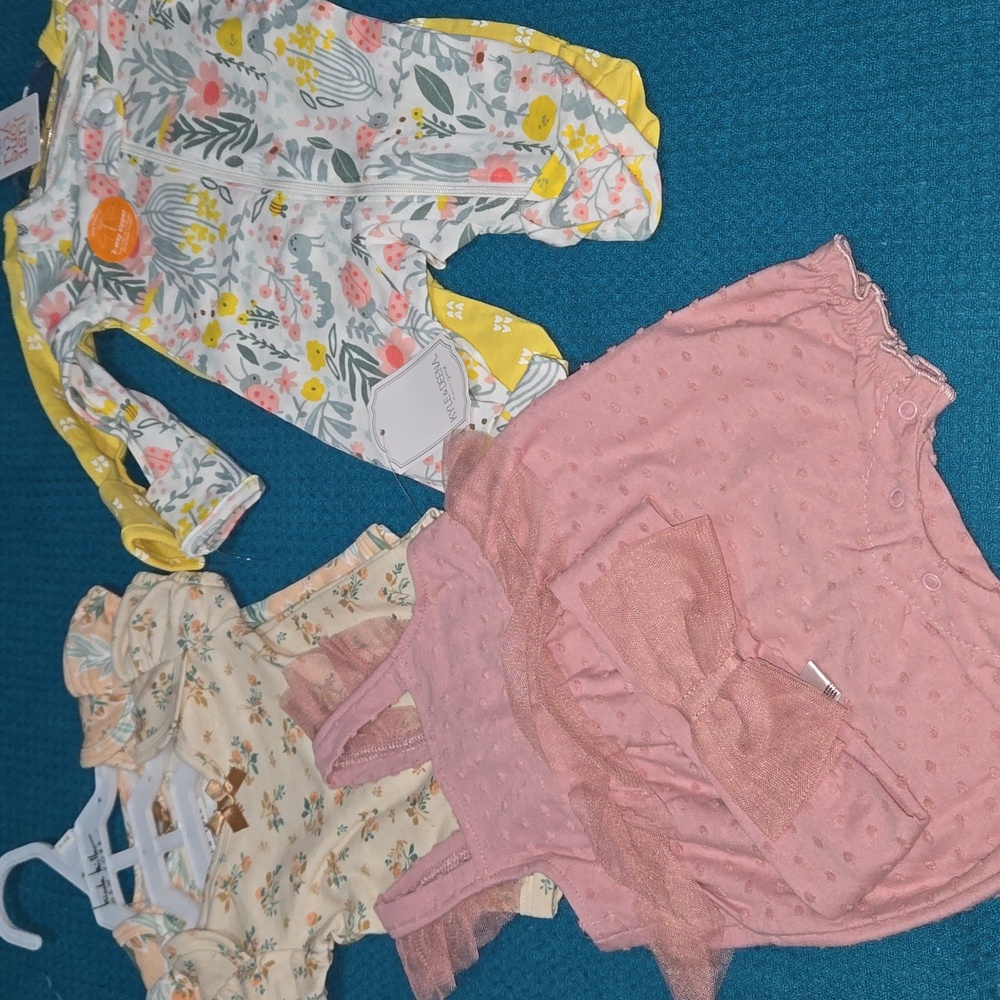 Baby Girl Lot! Sleepers Onesies & Outfit All NWT